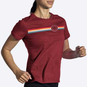 تیشرت ورزشی زنانه بروکس مدل Brooks Women's Distance Short Sleeve