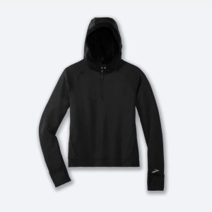 هودی نیم زیپ ترمال زنانه بروکس مدل Brooks Women's Notch Thermal Hoodie| مشکی