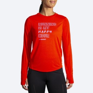 آستین بلند ورزشی زنانه بروکس مدل Brooks Women's Distance Graphic Long Sleeve