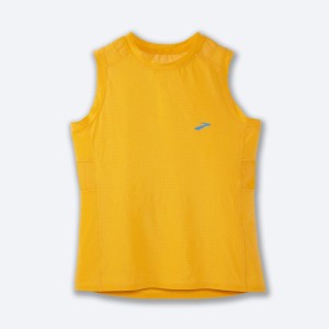 تاپ ورزشی زنانه بروکس مدل Brooks Women's Atmosphere Sleeveless Shirt|زعفرانی