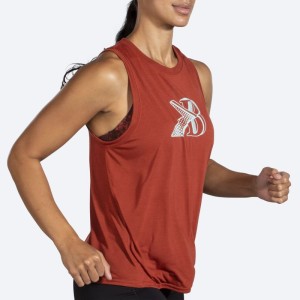 تاپ ورزشی زنانه بروکس مدل Brooks Women's Distance Graphic Tank