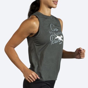 تاپ ورزشی زنانه بروکس مدل Brooks Women's Distance Graphic Tank