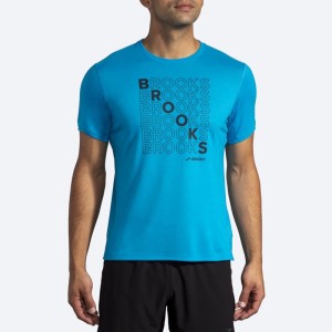 تیشرت ورزشی مردانه بروکس مدل Brooks Men's Distance Graphic Short Sleeve