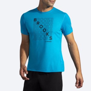 تیشرت ورزشی مردانه بروکس مدل Brooks Men's Distance Graphic Short Sleeve