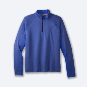 نیم زیپ ورزشی مردانه بروکس مدل Brooks Men's Dash 1/2 Zip|آبی