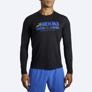 آستین بلند ورزشی مردانه بروکس مدل Brooks Men's Distance Graphic Long Sleeve