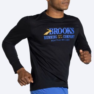 آستین بلند ورزشی مردانه بروکس مدل Brooks Men's Distance Graphic Long Sleeve