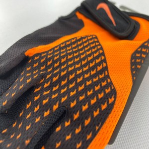 دستکش بدنسازی نایکی مدل Nike Bodybuilding Gloves New 2024| مشکی نارنجی