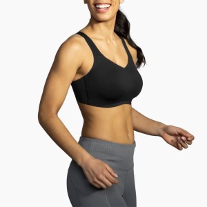 نیم تنه ورزشی فنر دار زنانه بروکس مدل Brooks UnderWire Sports Bra | مشکی