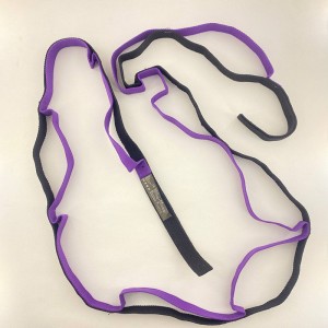 کمربند یوگا 10 حلقه مدل Yoga Strap  10 Loop 2.5 metrs | مشکی بنفش