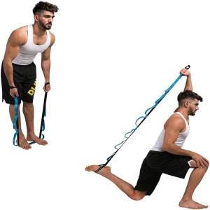 کمربند یوگا 10 حلقه مدل Yoga Strap  10 Loop 2.5 metrs | مشکی بنفش