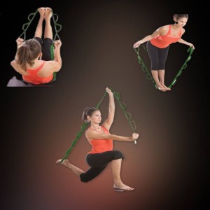 کمربند یوگا 10 حلقه مدل Yoga Strap  10 Loop 2.5 metrs | مشکی بنفش