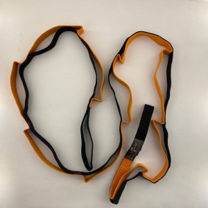 کمربند یوگا 10 حلقه مدل Yoga Strap  10 Loop 2.5 metrs | مشکی نارنجی