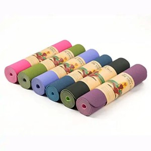 مت تمرین  و یوگا خارجی TPE مدل Yoga Mat TPE 6mm| صورتی کم رنگ