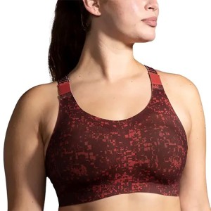 نیم تنه ورزشی زنانه بروکس مدل Brooks Racerback 2.0 Sports Bra| مسی کشمشی