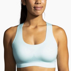 نیمتنه ورزشی زنانه بروکس مدل Brooks Dare Crossback 2.0 Run Bra|آبی یخی