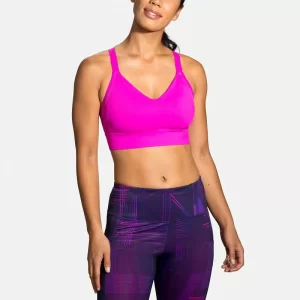 نیم تنه ورزشی زنانه بروکس مدل Brooks Interlace Sports Bra| ارغوانی