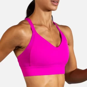 نیم تنه ورزشی زنانه بروکس مدل Brooks Interlace Sports Bra| ارغوانی