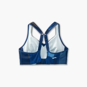 نیم تنه ورزشی زنانه بروکس مدل Brooks Convertible Sports Bra| آبی طرح دار