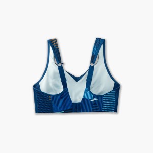 نیم تنه ورزشی زنانه بروکس مدل Brooks Convertible Sports Bra| آبی طرح دار