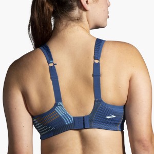 نیم تنه ورزشی زنانه بروکس مدل Brooks Convertible Sports Bra| آبی طرح دار