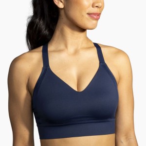 نیم تنه ورزشی زنانه بروکس مدل Brooks Interlace Sports Bra| سرمه ای