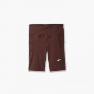 شورت تایت ورزشی زنانه بروکس مدل Brooks Women's Method8" Short Tight|قهوه ای