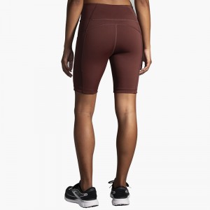 شورت تایت ورزشی زنانه بروکس مدل Brooks Women's Method8" Short Tight|قهوه ای