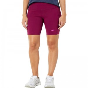 شورت تایت ورزشی زنانه بروکس مدل Brooks Women's Method8" Short Tight|زرشکی