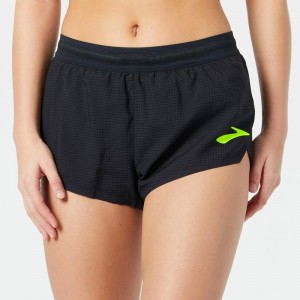 شورت ورزشی زنانه بروکس مدل Brooks Women Elite 2 Split Short|مشکی