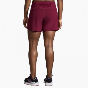 شورت ورزشی زنانه بروکس مدل Brooks Women's Chaser 5"Short|زرشکی