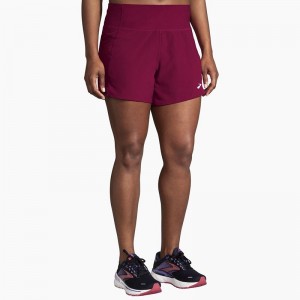 شورت ورزشی زنانه بروکس مدل Brooks Women's Chaser 5"Short|زرشکی