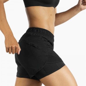 شورت ورزشی زنانه بروکس مدل Brooks Women's Chaser5" 2-in-1 Short|مشکی