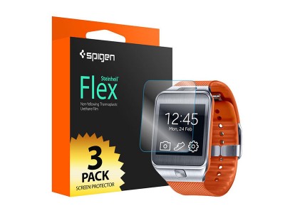 محافظ صفحه نمایش اسپیگن ساعت هوشمند سامسونگ Spigen Screen Protector Steinheil Flex For Samsung Smart Watch Gear S2