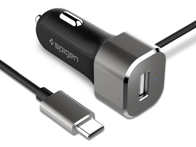 شارژر فندکی تایپ سی اسپیگن Spigen USB Type C Car Charger