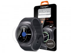 محافظ صفحه نمایش اسپیگن ساعت هوشمند سامسونگ Spigen Screen Protector GLAS.tR SLIM For Samsung Smart Watch Gear S2