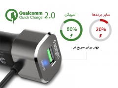 شارژر فندکی سریع اسپیگن Spigen Essential® F28QC Quick Charge 2.0 Car Charger with Type-C