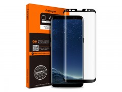 محافظ صفحه نمایش گلس تمام صفحه اسپیگن Spigen GLAS.tR Full Cover Glass Screen Protector For Samsung Galaxy S8