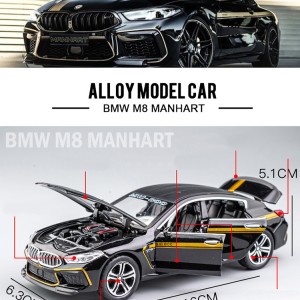 ماکت فلزی  بی ام و ( BMW MANHART M8) با مقیاس1:32 رنگ مشکی