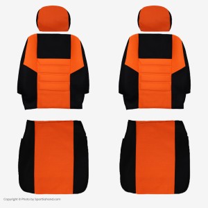 خرید روکش صندلی پژو با کیفیت مناسب رنگ مشکی نارنجی اسپرت