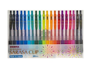 روان‌نویس 0.7 میلی‌متری زبرا مدل Sarasa Clip بسته 20 عددی ا Zebra Sarasa Clip 0.7mm 20 Color Rollerball Pen