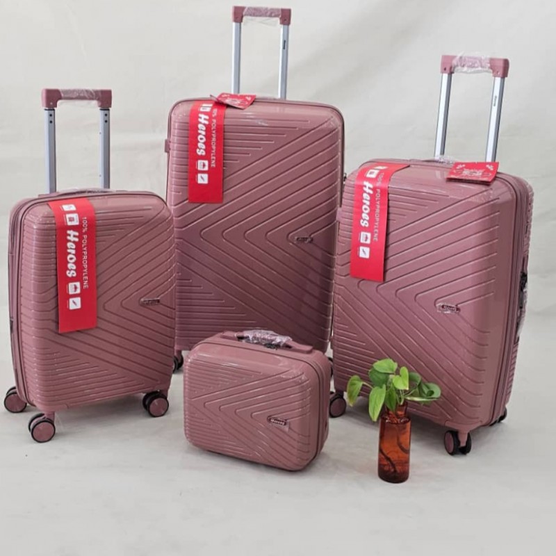 ست ۴ عددی چمدان نشکن pp برند هرویس heroes رنگبندی