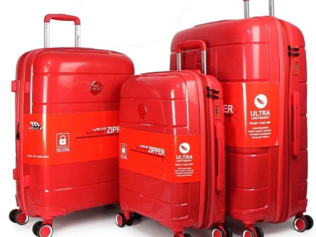 مجمعه ۳عددی چمدان وارداتی برند مونزا monza. بدنه پروپیلن ضدضربه ۱۰۰٪نشکن.