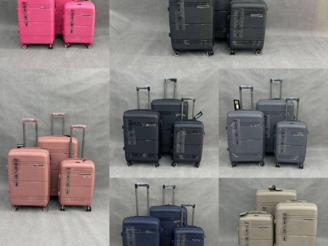 چمدان وارداتی ۳ تیکه برند ریبار Ribar  صد درصد نشکن انعطاف پذیر کیفیت عالی