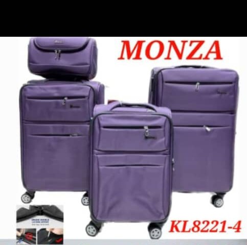چمدان برزنتی برند مونزا (وارداتی) ۴ تکه بزرگ متوسط کابین آرایشی