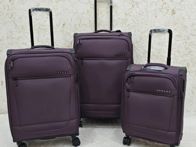 چمدان برزنتی برند VERAGE (وارداتی) ۳ تکه بزرگ متوسط کابین