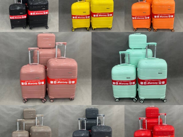 مجموعه 4 عددی چمدان وارداتی برند هرویس heroes ضدضربه ۱۰۰٪نشکن.