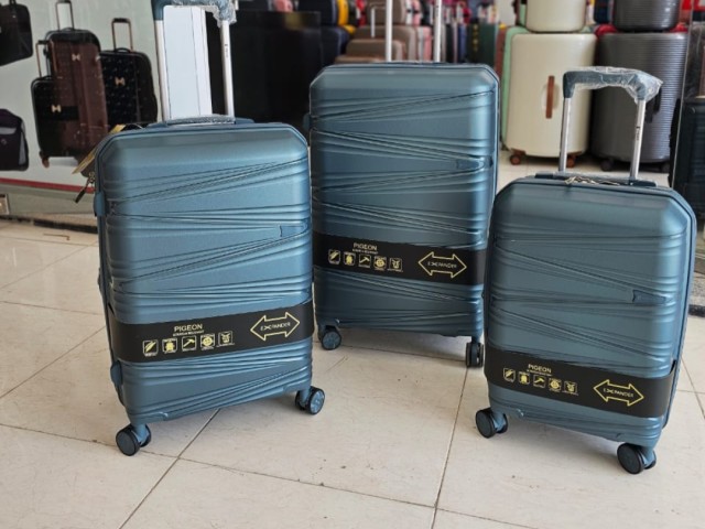 چمدان ۳ تکه پیژن جنس پلی پروپیلن صددرصد نشکن کیفیت بی همتا pigeon