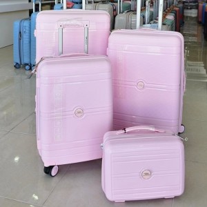 ست چمدان وارداتی پلی پروپیلن monza (اصل) رنگ صورتی