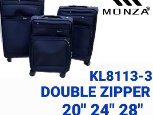 چمدان برزنتی برند مونزا (وارداتی) ۳ تکه بزرگ متوسط کابین